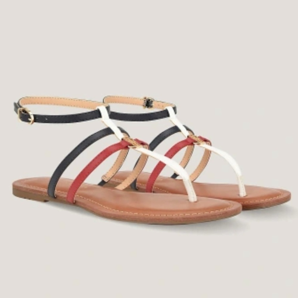 Tommy Hilfiger Red White & Blue Strappy Sandals